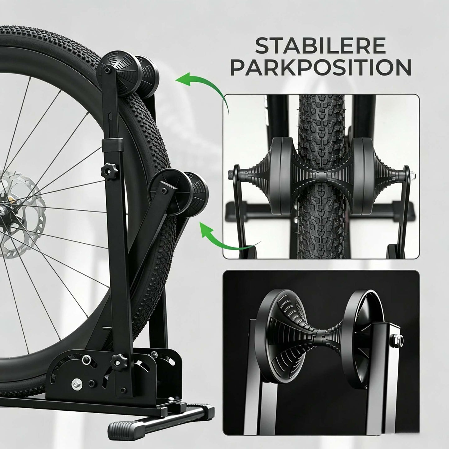 Stable Foldable Double-Leg Bicycle Stand