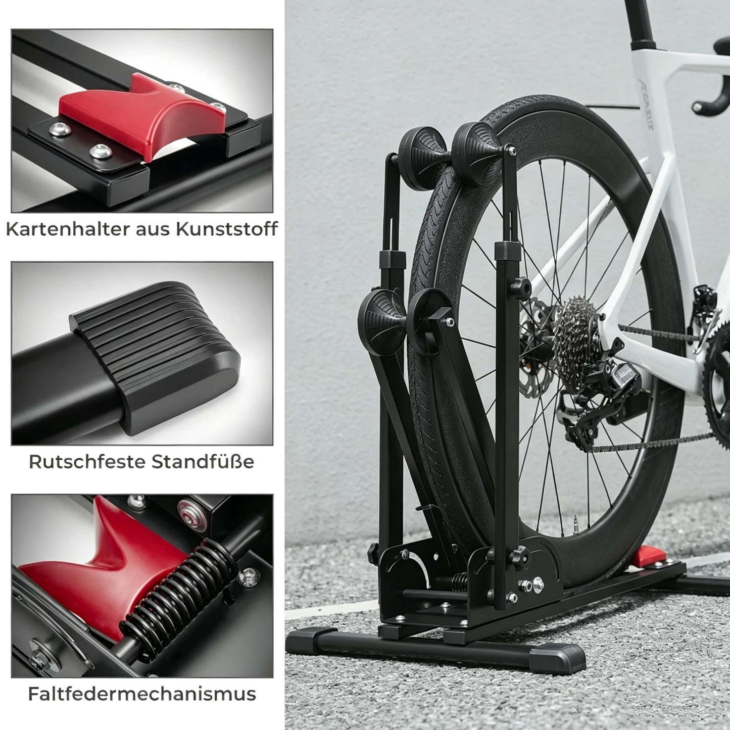 Stable Foldable Double-Leg Bicycle Stand